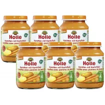 Holle Obiadek marchew z ziemniakami po 4. miesicu Zestaw 6 x 190 g Bio