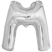Amscan Balon foliowy litera M srebrna 69,5x86cm