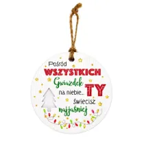 Kukartka Zawieszka ceramiczna Bo�e Narodzenie