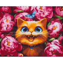 Twoje Hobby Malowanie po numerach - Moore w piwoniach 40x50cm