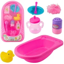 Zestaw do k�pieli dla lalek r�owy LeanToys