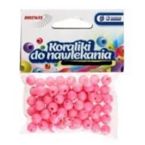 Brewis Koraliki do nawlekania + sznurek r�owe 8mm, 16g