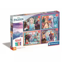 Puzzle 4w1 12+16+20+24 el. Super Kolor Frozen Clementoni