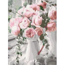 Brushme Malowanie po numerach - Bukiet delikatnych r� 40x50cm