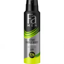Fa Men Sport Energy Boost 72h antyperspirant w sprayu o pobudzaj�cym zapachu imbiru i cytryny 150 ml