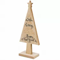 H&S Decoration Choinka drewniana be 25 cm wzr 6