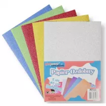 Penword Papier ozdobny A4 brokatowy 5 kolorw