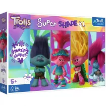 Puzzle 104 el. Super Shape XL Zabawy z Trollami Trefl