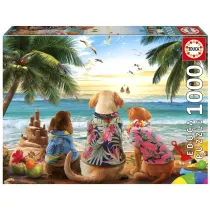 Puzzle 1000 Psy na pla�y 113797 Educa