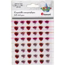 Titanum Kryszta�ki samoprzylepne serca 10x10mm 48 szt.