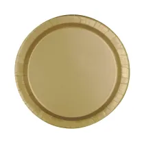 Godan Talerzyki papierowe zote 18cm okrge 8 szt
