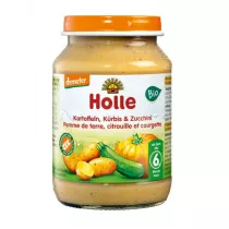 Holle Obiadek dynia - cukinia - ziemniak bez dodatku cukrw bezglutenowy od 6 miesica demeter (soik) 190 g Bio