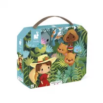 Puzzle w walizce Obraz inspirowany twrczoci Rousseau 100 elementw 6+ Janod