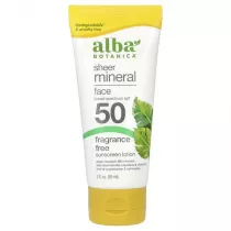 Alba botanica Mleczko do opalania twarzy SPF50 - Mineralna ochrona i nawilenie 59 ml