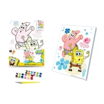 Qbee Malowanie po numerach 30x40cm SpongeBob