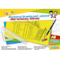 Gimboo Blok techniczny A3 bia�y 150g 10 kartek