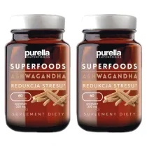 Purella Ashwagandha Suplement diety Zestaw 2 x 60 kaps.