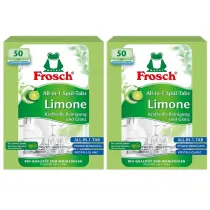 Frosch Tabletki do zmywarek All in One limonkowe zestaw 2 x 50 szt.