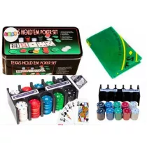 Zestaw do gry w pokera plansza 2 talie kart etony Leantoys