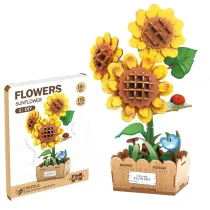 Puzzle Drewniane kwiatki 3D - S�oneczniki, 116el. Askato