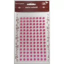 Galeria Hobby Stiker z kryszta�kami Kwiaty j.r�owe 8mm 112 szt.