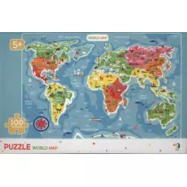 Puzzle 100 el. Mapa wiata Dodo