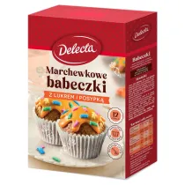 Delecta Babeczki marchewkowe z lukrem pomaraczowym i posypk 360 g