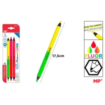 Mp Main Paper Kredki dwukolorowe MP 5 kolor�w fluorescencyjnych 3szt.blister