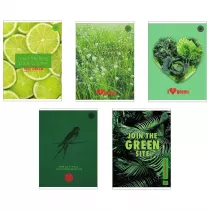 Ziemia Obiecana Zeszyt A5 Think Green kratka 80 kartek 5 szt.
