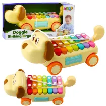 Leantoys Piesek jedcy z cymbakami