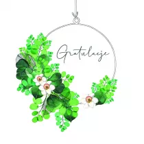 Clear Creations Karnet Swarovski kwadrat Gratulacje CL4006_PO