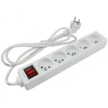 Przed�u�acz 5-gniazdowy z uziemieniem i wy��cznikiem 1.5m+Z (3x1.5mm2) EcoLight M20560 bia�y