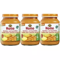 Holle Obiadek marchew z ziemniakami po 4. miesicu Zestaw 3 x 190 g Bio