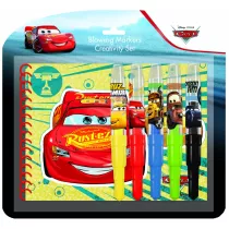 Zestaw markery Cars 5szt + notes +szablon Alba Moli