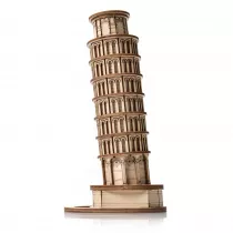Robotime Little Story Drewniane Puzzle Model 3D - Krzywa Wiea w Pizie