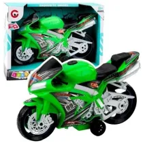 Motor wycigowy zielony Leantoys
