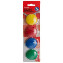 Office Products Magnesy do tablic okr�g�e 40mm 4szt mix kolor�w