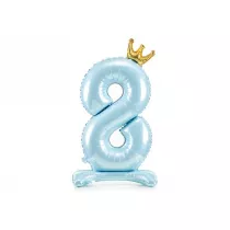 PartyDeco Stoj�cy balon foliowy 8 b��kitny 84cm