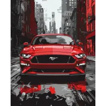 Ideyka Malowanie po numerach - Czerwony mustang 40x50cm