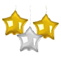 Godan Balony foliowe B&C Gwiazdy 3 szt.