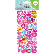 Happy Color Naklejki 3D PUFFY-Pink Hearts 9.5x22 cm