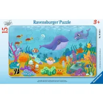 Puzzle 15 Young Animals Under Water Frame Ravensburger