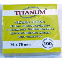 Titanum Notes samoprzylepny ��ty 76x76mm 100 kartek