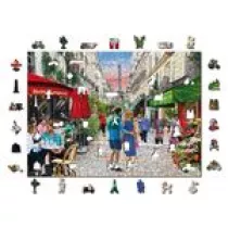Puzzle drewniane 750 el. Z figurkami. Bistro w Pary�u Wooden.City