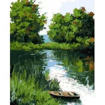 Qbee Malowanie po numerach - d na rzece 40x50cm