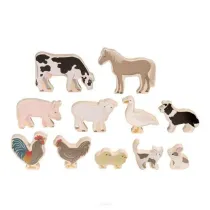 Puzzle Zwierztka drewniane odgrywanie rl 11el Micki