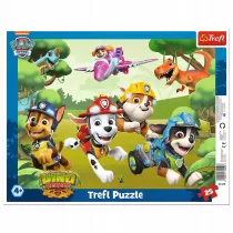 Puzzle ramkowe 25 el. Wyczynowe triki pieskw Trefl