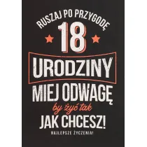 Karnet okazjonalny B6 z kopert� 18 Urodziny PAN DRAGON KB6-2006