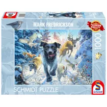 Puzzle 1000 el. PQ Mark Fredrickson Labrador na �niegu Schmidt