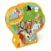 Puzzle konturowe 60 el. Safari Scratch